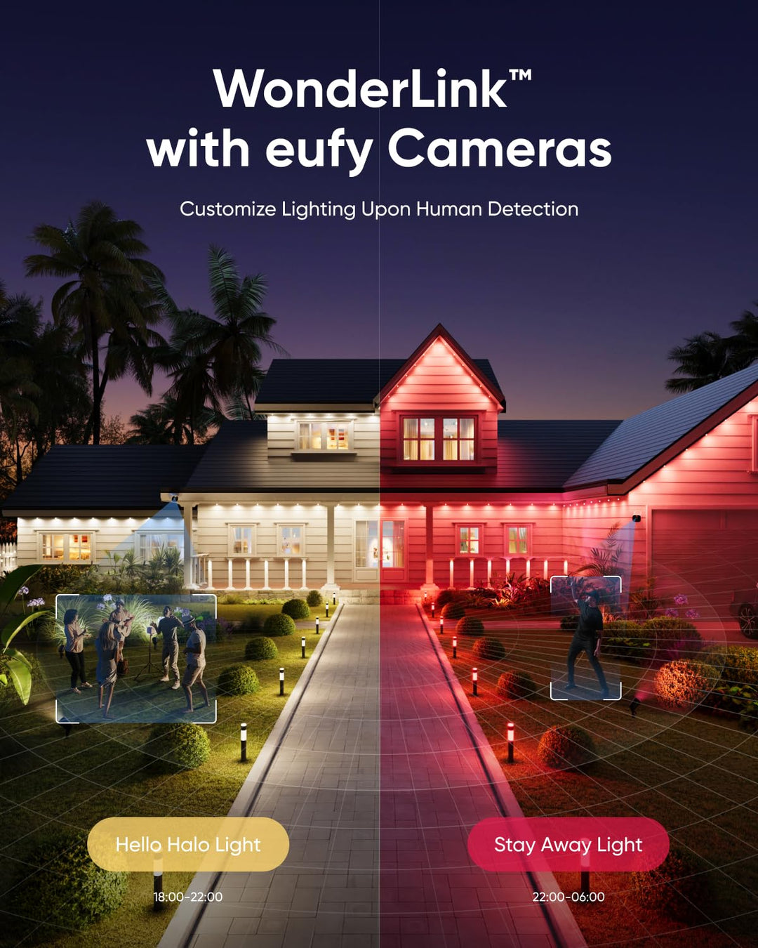 eufy Permanent Outdoor Lights E22, 50ft with 30 Triple-LED Lights, Smart RGBWW Christmas Lights, Daily and Holiday, IP67 Waterproof, AI Lighting Themes for Christmas Decorations, Links with Cameras