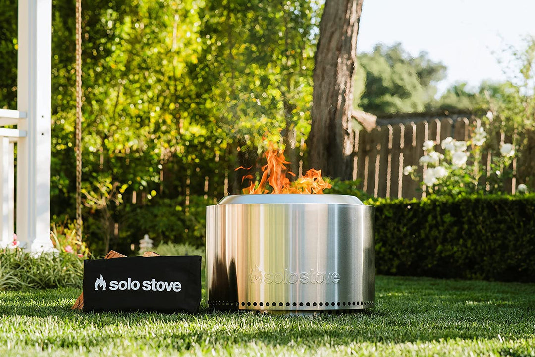 Solo Stove Yukon 2.0, 27 Inch Smokeless Fire Pit with Removable Ash Pan - Wood Burning Portable Stainless Steel Outdoor Fireplace, Stainless Steel, Ideal for 6 or More People, 38 lbs