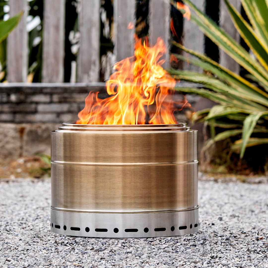 SURESTOVE Smokeless Fire Pit Outdoor Wood Burning Portable Firepit Stainless Steel for Backyard Patio Garden Picnic Camping Bonfire(19 Inch)