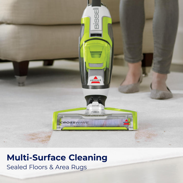 Bissell CrossWave Floor and Area Rug Cleaner, Wet-Dry Vacuum, 3888A, Corded Electric, Green