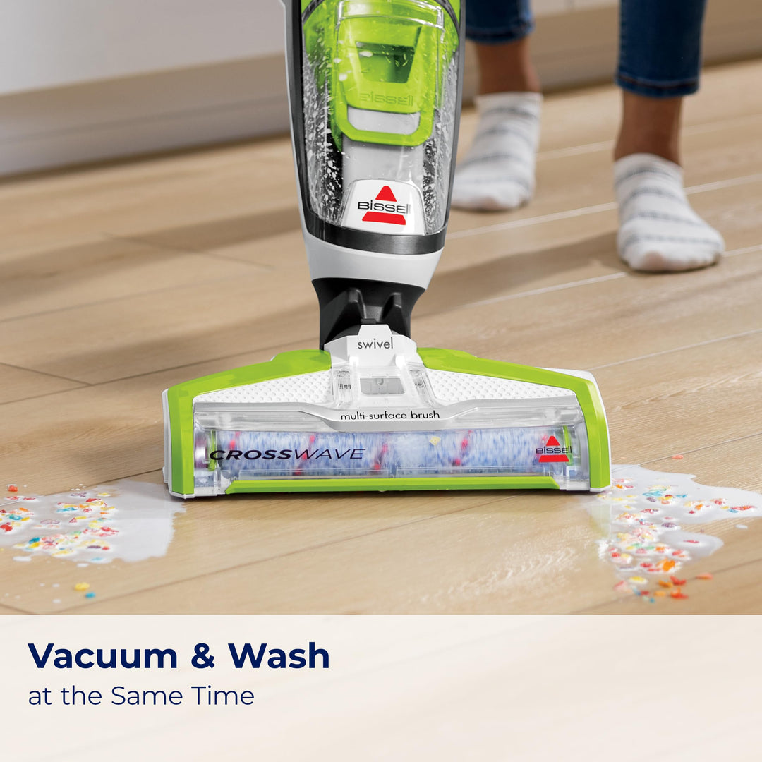 Bissell CrossWave Floor and Area Rug Cleaner, Wet-Dry Vacuum, 3888A, Corded Electric, Green