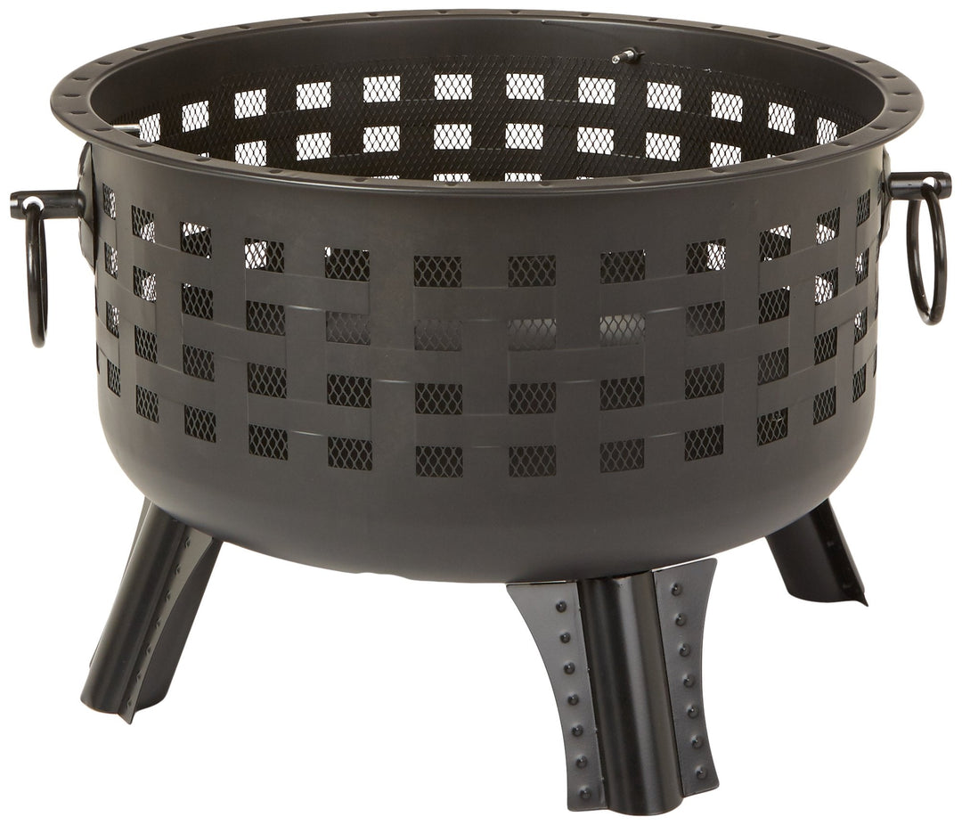 Amazon Basics 24 Inch Steel Round Lattice Fire Pit