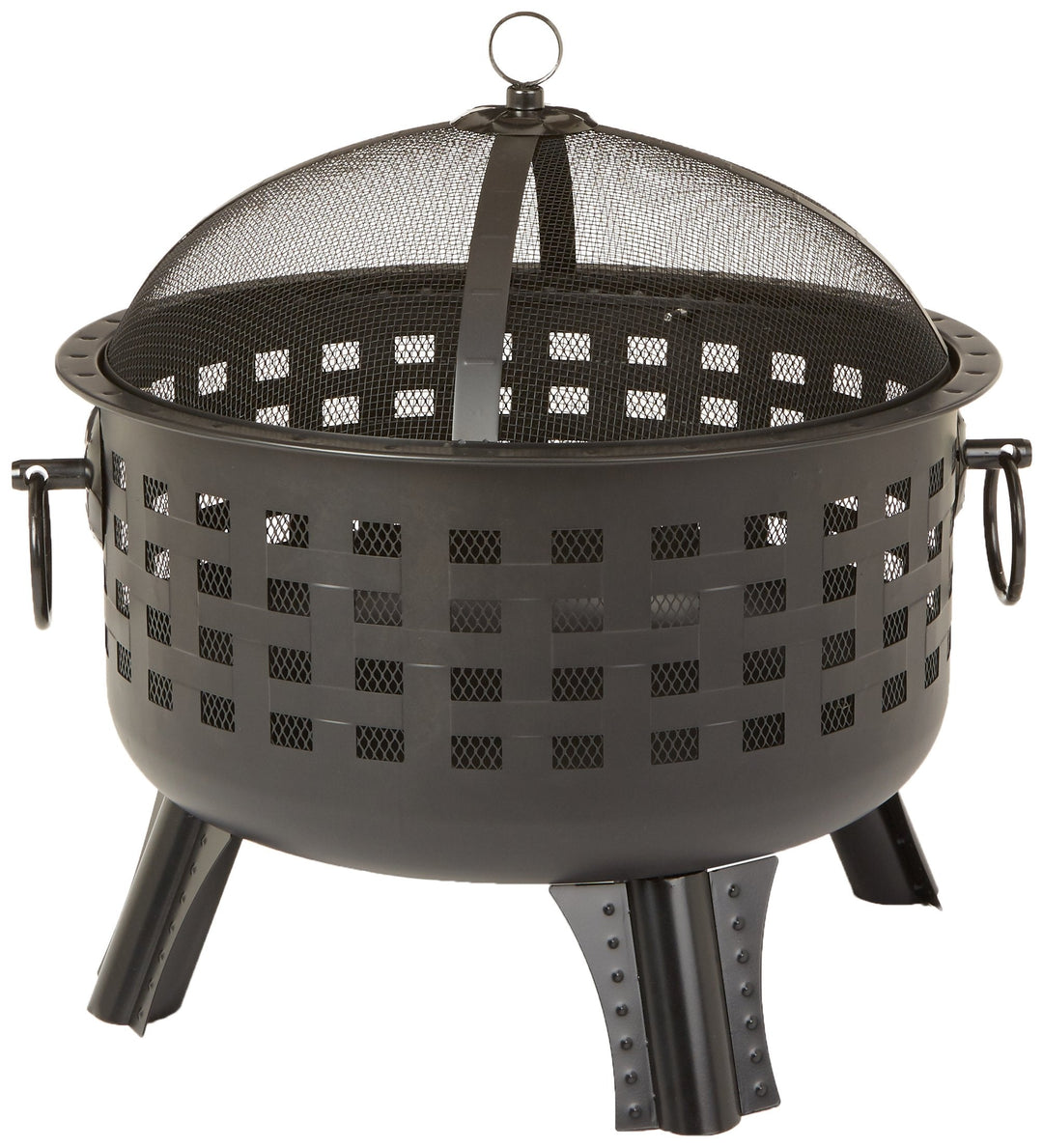 Amazon Basics 24 Inch Steel Round Lattice Fire Pit