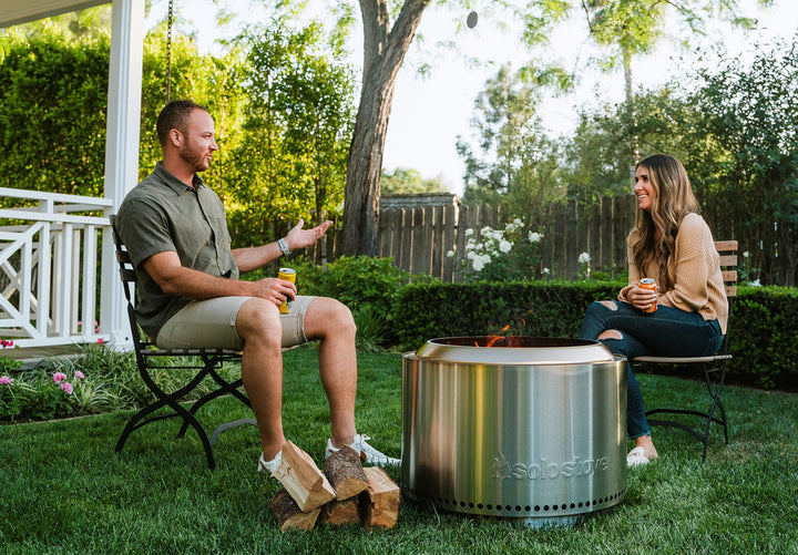 Solo Stove Yukon 2.0 + Stand, 27 Inch Smokeless Fire Pit – Portable Stainless Steel Outdoor Fireplace - 360° Airflow Technology and Removable Ash Pan – Ideal for 6 or More People, 43.9lbs